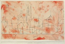 City with gothic cathedral (Stadt mit gotischem Muenster), 1925.