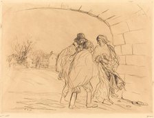 The Meeting under the Arch (first plate), 1910. Creator: Jean Louis Forain.