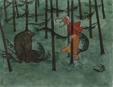 Fear in The Woods, 1896. Creator: Hugo Simberg.