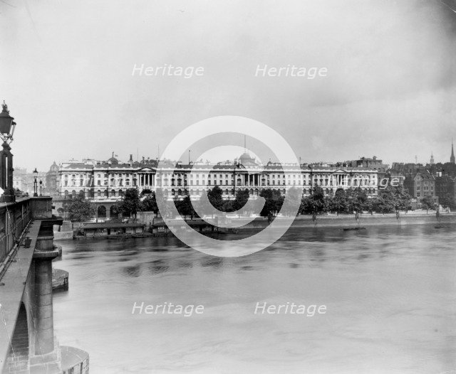 River front of Somerset House, London. Artist: Unknown