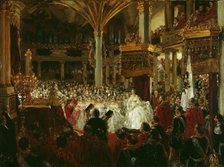 The Coronation of William I as King of Prussia at Königsberg Castle in 1861, 1861. Creator: Menzel, Adolph Friedrich, von (1815-1905).