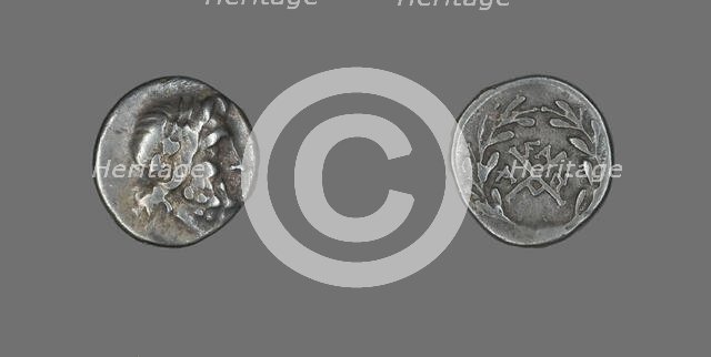 Hemidrachm (Coin) Depicting the God Zeus Amarios, 191-146 BCE. Creator: Unknown.