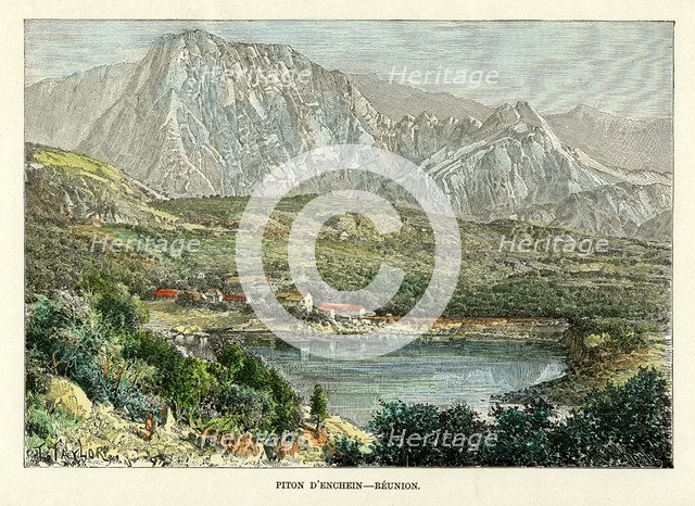 Piton d' Enchein, Reunion, c1880.Artist: Taylor