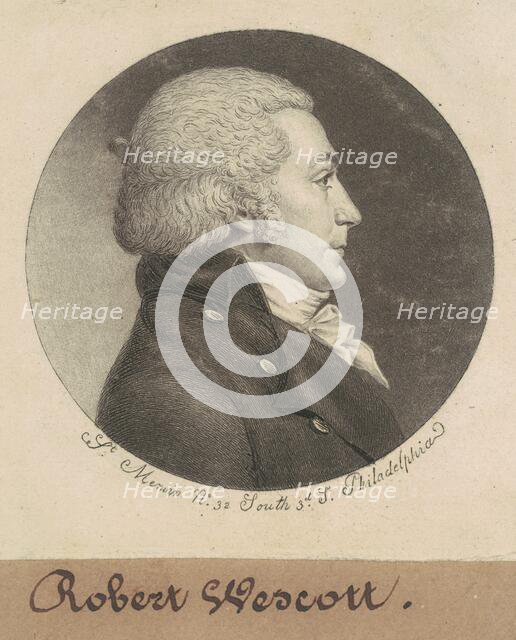 Robert Wescott, 1798. Creator: Charles Balthazar Julien Févret de Saint-Mémin.