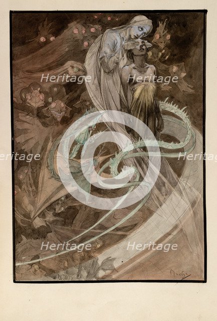 Illustration for the illustrated edition Le Pater. Artist: Mucha, Alfons Marie (1860-1939)