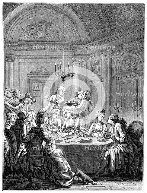 The Supper, (1885).Artist: Masquelier