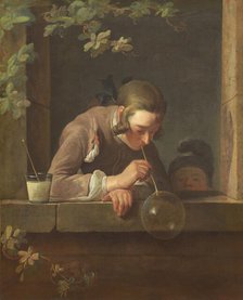 Soap Bubbles, probably 1733/1734. Creator: Jean-Simeon Chardin.