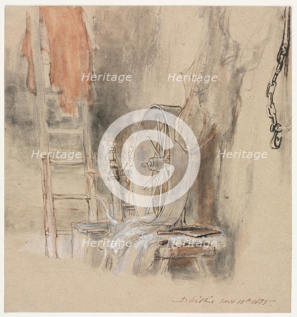 Study for "The Peep-O’-Day Boys’ Cabin, in the West of Ireland" ("The Sleeping Whiteboy"), 1835. Creator: David Wilkie (British, 1785-1841).