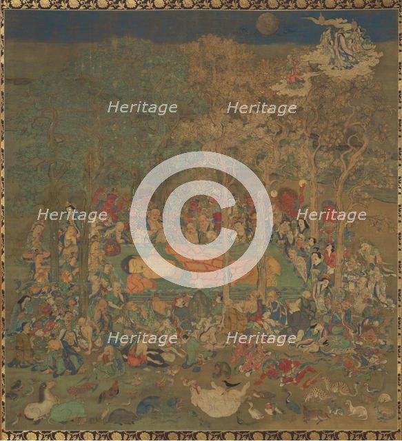 Death of the Historical Buddha (Nehan-zu), 14th century. Creator: Unknown.