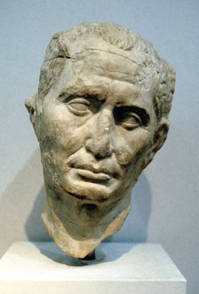Portrait bust of Julius Caesar, Roman soldier and statesman, 1st century BC. Artist: Unknown