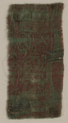 Three Fragments of Italian Gothic Silk, 1300s. Creator: Unknown.