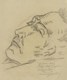 Vincent van Gogh on his deathbed, 1890.