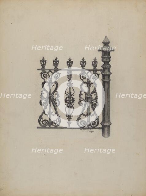 Fencing, 1937. Creator: Eugene Shellady.