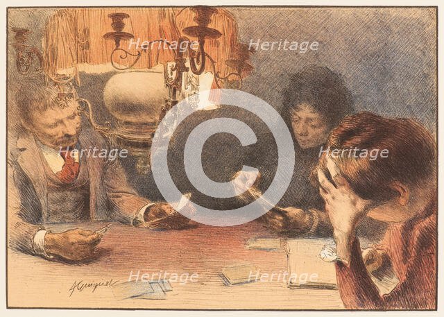 The Lamp, c1898. Creator: Guignet, Jean-Adrien (1816-1854).