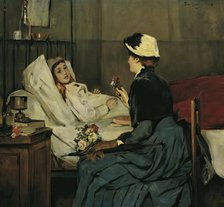 The bedside visit, 1883. Creator: Ferry Beraton.