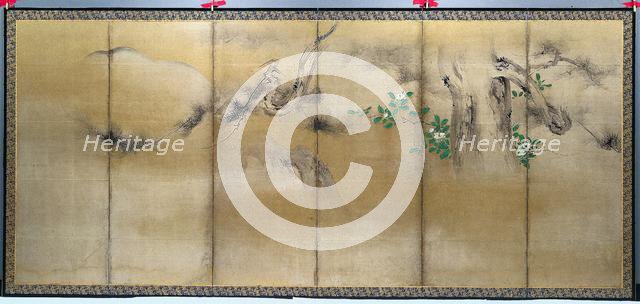 Winter and Summer Flowers, c. 1600. Creator: Yusho Kaiho (Japanese, 1533-1615).