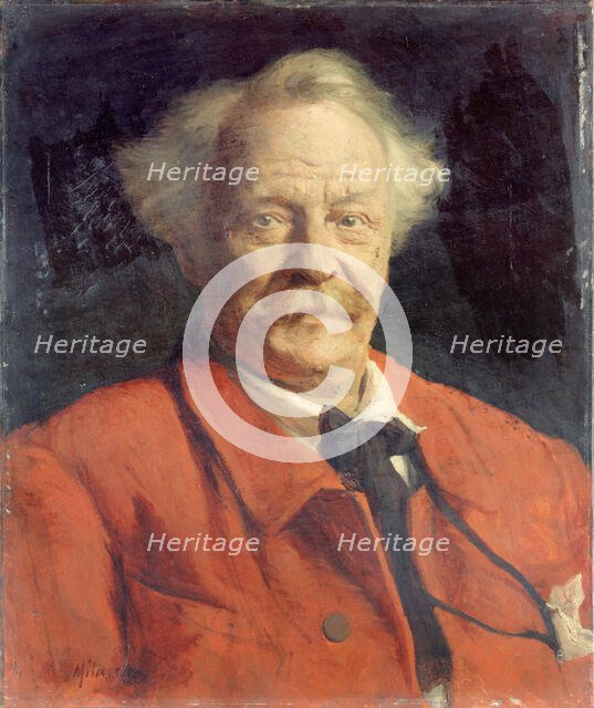 Nadar (known as Felix Tournachon, 1820-1910), photographer, aeronaut, draftsman and writer, 1890. Creator: Georges Mita.