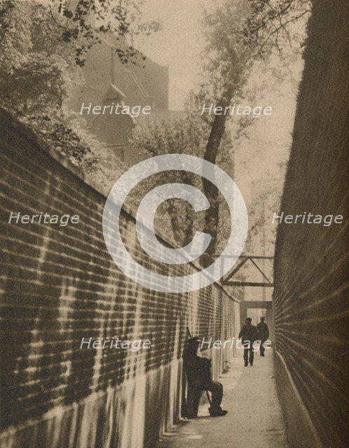 'In Lansdowne Passage, Where A Highwayman Once Galloped For His Life', c1935. Creator: Taylor.