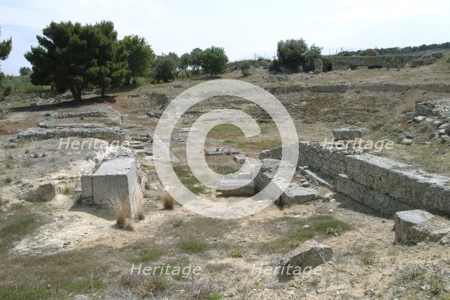 The theatre at Isthmia, Greece. Artist: Samuel Magal