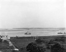 Tweed River and Training Wall, taken from Greenmount  (Hill Street, Coolangatta, Qld.), 1904. Creator: Robert Augustus Henry L'Estrange.