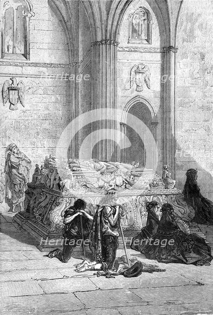 'Tomb of Ferdinand and Isabella in the Cathedral, Granada; An Autumn Tour in Andalusia', 1875. Creator: Gustave Doré.