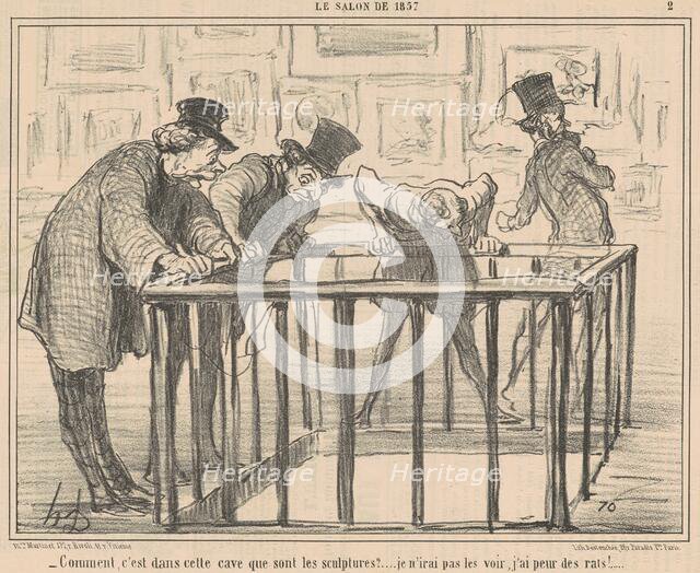 Comment, c'est dans cette cave que ..., 19th century. Creator: Honore Daumier.