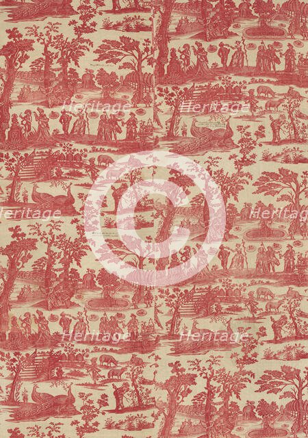 Commedia del'Arte (Furnishing Fabric), England, before 1784. Creator: Unknown.