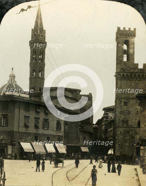 'Piazza San Firenze, Florence, Italy', c1909.  Creator: George Rose.