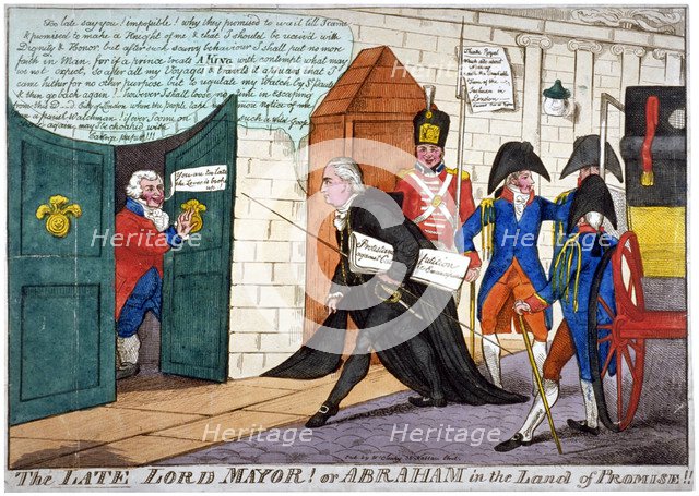 'The Late Lord Mayor! or Abraham in the Land of Promise!!!', 1813. Artist: Anon