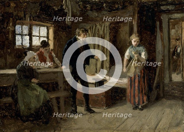 Courtship in aland, rehearsal, 1871. Creator: Karl Emanuel Jansson.