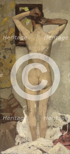 Standing Nude, 1893. Creator: George Hendrik Breitner.