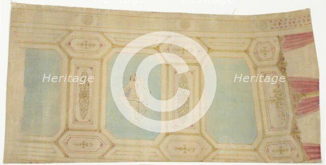 Watercolour painting for the Turku theatre, mid-late 19th century. Creator: Karl Johan Fredrik von Heideken.