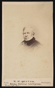 Portrait of William Winston Seaton (1785-1866), Before 1866. Creator: Mathew Brady.