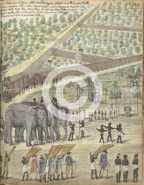 'Baptizing' an elephant, 1785. Creator: Jan Brandes.