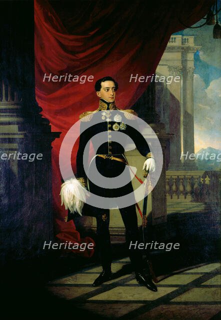 Portrait of King Miguel I of Portugal (1802-1866), 1827. Creator: Ender, Johann Nepomuk (1793-1854).
