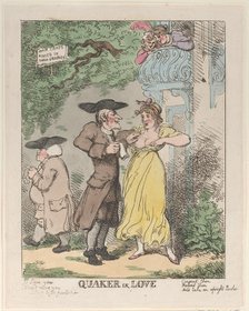 Quaker in Love, 1815 (?)., 1815 (?). Creator: Thomas Rowlandson.