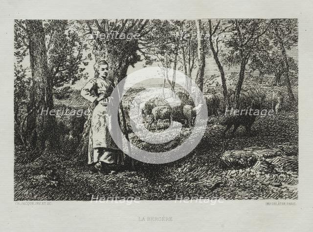 The Shepherdess. Creator: Charles-Émile Jacque (French, 1813-1894).