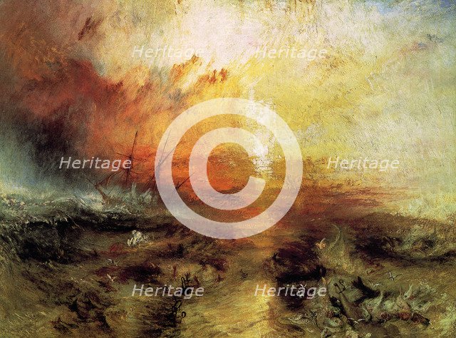 The Slave Ship (Slavers Throwing overboard the Dead and Dying, Typhon Coming On), 1840.  Creator: Turner, Joseph Mallord William (1775-1851).