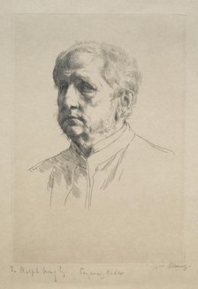 Sir Francis Seymour Haden, 1883. Creator: William Strang (British, 1859-1921).