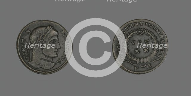 Coin Portraying Emperor Constantine I, AD 321 AD. Creator: Unknown.