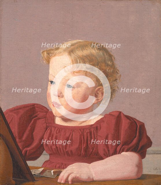 Ida Thiele, the future Mrs Wilde, as a Child, 1832. Creator: Christen Købke.