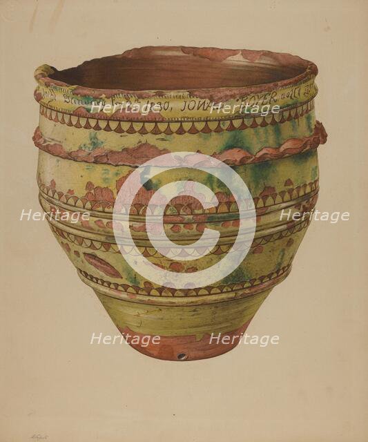 Pa. German Jardiniere, c. 1939. Creator: Giacinto Capelli.