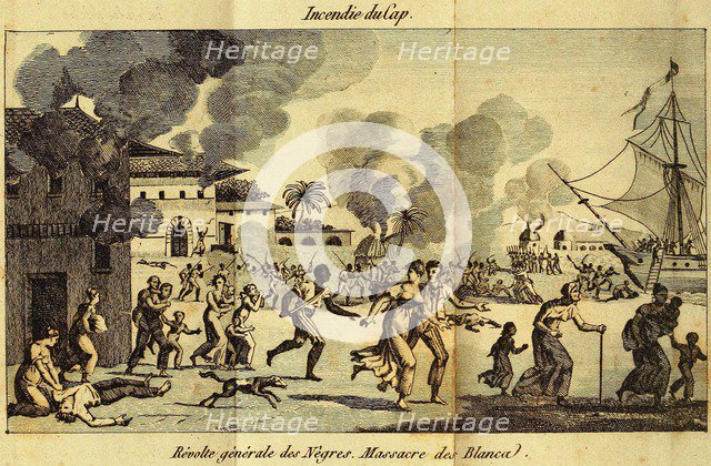 The Haitian Revolution. Slave rebellion on the night of 21 August 1791, c. 1815.