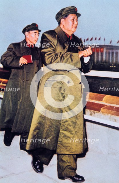 Mao Zedong and Lin Biao, China, c1966. Artist: Unknown