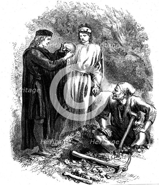 'Alas, poor Yorick! I knew him, Horatio', c1850. Artist: Unknown