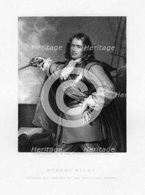 Robert Blake, English admiral, (1836). Artist: Cochran
