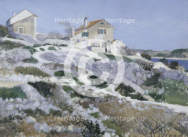 Fisherman's houses on Lussin, 1913. Creator: Friedrich Beck.