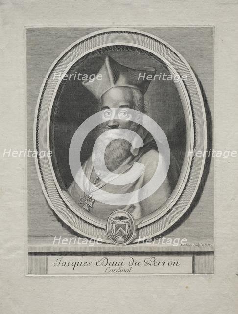 Cardinal Jaques Davey Duperron. Creator: Gerard Edelinck (French, 1640-1707).