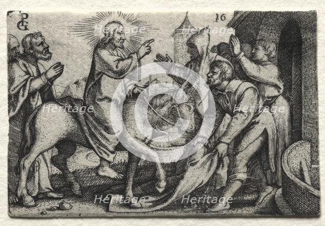 The Life of Jesus Christ: Christ Entering Jerusalem, c. 1534-35. Creator: Georg Pencz (German, c. 1500-1550).
