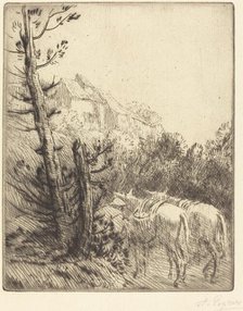 Farm on the Hillside (La ferme sur le coteau). Creator: Alphonse Legros.